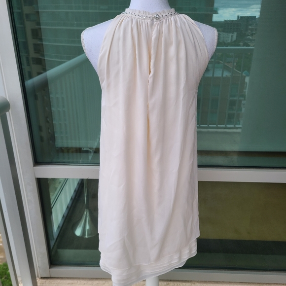 Alice+Olivia Cream Halter Mini Cocktail Dress Med - Picture 3 of 14
